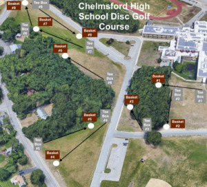 Chelmsford High School Disc Golf Course Map