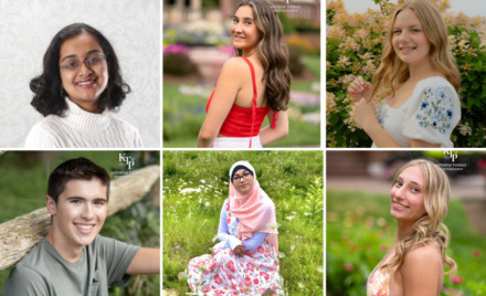 Chelmsford High School’s Students of the Month for June are, clockwise from top left, Pallavi Menon, Charlotte Buckley, Alice Spiller, Maggie Luke, Nabeeha Baig and Andrew DiStasi.