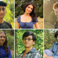 The Chelmsford High School Students of the Month for September 2025 are, clockwise from top left, Adhyayan Gupta, Samhita Badhri, Ethan Jiang, Jacob Lazar, Soham Mayani and Kate Evans.