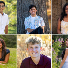 The Chelmsford High School Students of the Month for November 2025 are, clockwise from top left, Millan Sondhi, Ved Dingar, Sarada Koppana, Tiffany Vu, Garrett Green and Vaanya Sangwan.