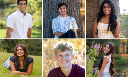 The Chelmsford High School Students of the Month for November 2025 are, clockwise from top left, Millan Sondhi, Ved Dingar, Sarada Koppana, Tiffany Vu, Garrett Green and Vaanya Sangwan.