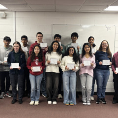 Sixteen Chelmsford High School students were invited to attend a special National Merit Recognition breakfast at CHS on Thursday morning, Nov. 20, to celebrate their academic achievements.