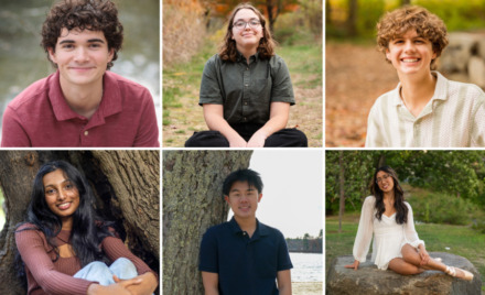 The Chelmsford High School Students of the Month for January 2026 are, clockwise from top left, Jayden LaRochelle, Reese Boucher, Miles Redding Cooper, Emily Tran, Danny Tseng and Anika Gurijala.