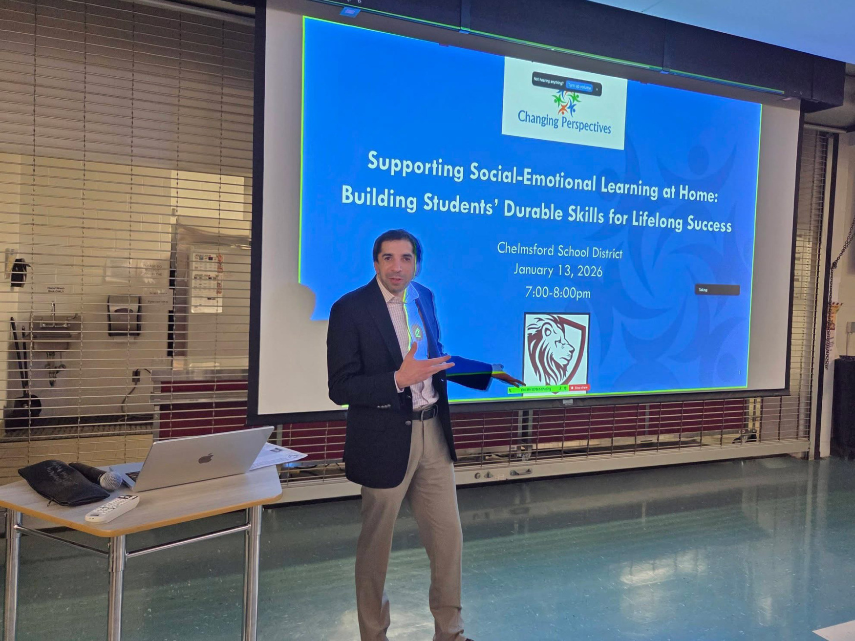 IMG_3024 Sam Drazin, an internationally recognized educator and founder of Changing Perspectives, hosted a workshop for Chelmsford Public Schools families on Tuesday, January 13, 2026.