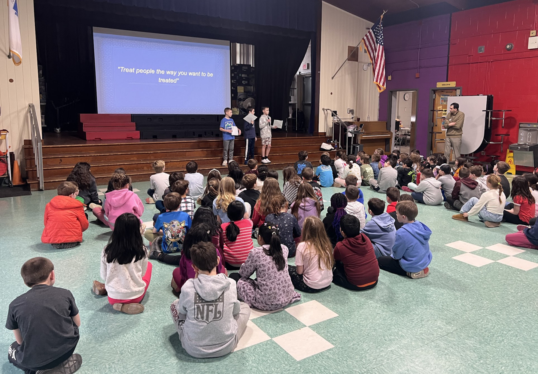 Sam Drazin, an internationally recognized educator and founder of Changing Perspectives, held an assembly for students at South Row Elementary School in Chelmsford on Wednesday, January 14, 2026.