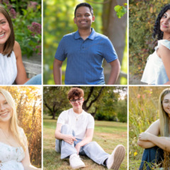 The Chelmsford High School Students of the Month for April 2026 are, clockwise from top left, Ava Boucher, Ayaan Srivastava, Misha Kapoor, Mia Troncoso, Michael Layes and Sara Antonitis.