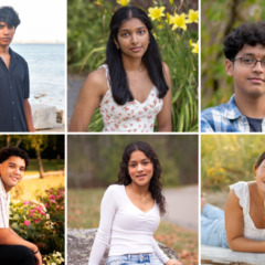 The Chelmsford High School Students of the Month for March 2026 are, clockwise from top left, Sai Bezawada, Haarika Mandava, Agastya Bhatlapenumarthy, Mai Pho, Urja Sharma and Andre Brown.