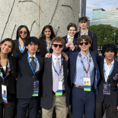 Nine Chelmsford High School students represented the town and the Commonwealth of Massachusetts during the DECA International Career Development Conference, which was held April 25-28 in Atlanta.