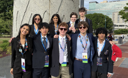 Nine Chelmsford High School students represented the town and the Commonwealth of Massachusetts during the DECA International Career Development Conference, which was held April 25-28 in Atlanta.