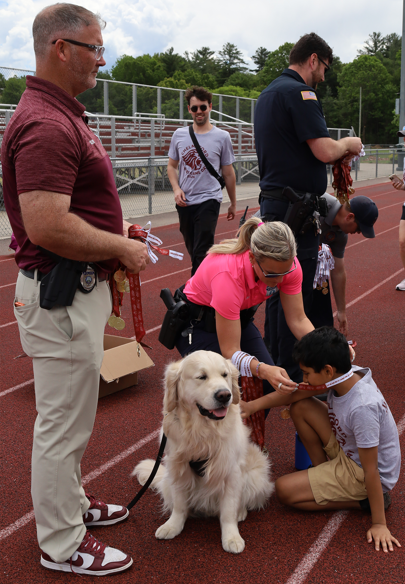 Chelmsford Public Schools students receive medals after participating in Unified Game Day on Thursday, May 28, 2026.