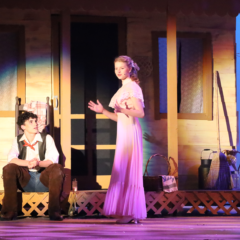 Senior Lily Rogers, right, has received a TAMY Award nomination for Best Performance in a Leading Role for her portrayal of Laurey Williams in "Oklahoma!"