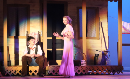 Senior Lily Rogers, right, has received a TAMY Award nomination for Best Performance in a Leading Role for her portrayal of Laurey Williams in "Oklahoma!"