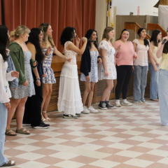Chelmsford High School a cappella group The Crescendos perform for senior citizens at the Chelmsford Council on Aging on Friday, May 8, 2026.