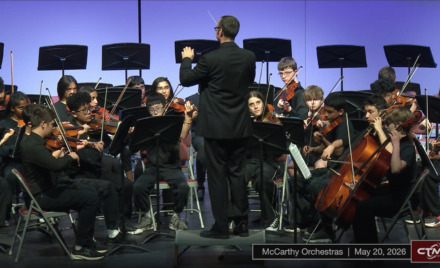 The McCarthy Middle School Orchestra held its spring concert on stage in the Carl J. Rondina Performing Arts Center at Chelmsford High School on Wednesday, May 20.