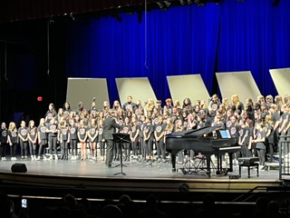 The choruses from Parker and McCarthy Middle Schools held a spring concert on Tuesday, May 12, 2026, in the Carl J. Rondina Performing Arts Center at Chelmsford High School.