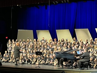 The choruses from Parker and McCarthy Middle Schools held a spring concert on Tuesday, May 12, 2026, in the Carl J. Rondina Performing Arts Center at Chelmsford High School.
