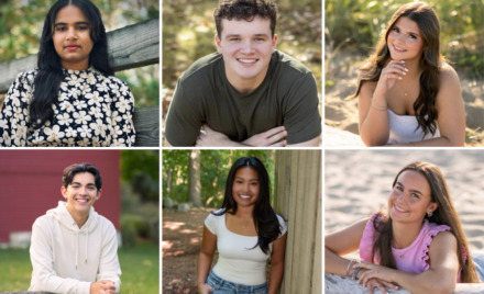 The Chelmsford High School Students of the Month for June 2026 are, clockwise from top left, Ishani Senthilkumar, Ryan Higgins, Ellen Griswold, Alyson Roark, Ava Sak and Cody DiStasi.