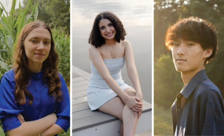 Katherine Evans (Emerson House), Karen Khela (Hawthorne House) and Ethan Jiang (Whittier House) were named the Chelmsford High School Students of the Year for 2026.