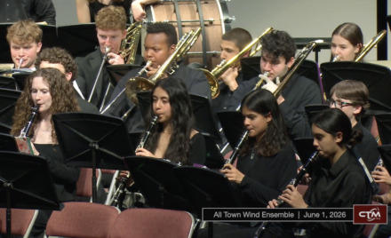 Members of the Chelmsford Public Schools All-Town Wind Ensemble perform their spring concert on Monday, June 1, 2026.