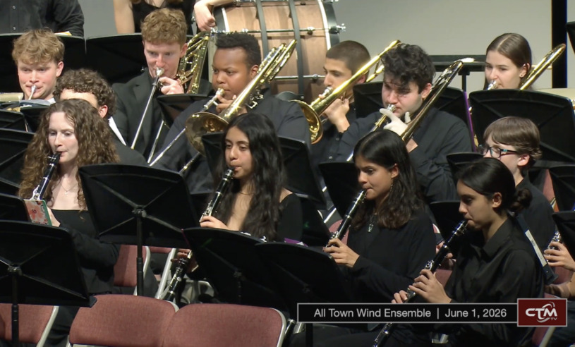 Members of the Chelmsford Public Schools All-Town Wind Ensemble perform their spring concert on Monday, June 1, 2026.