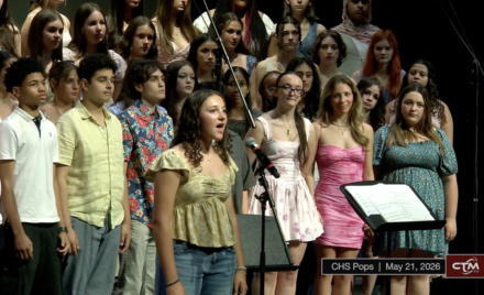 Members of the Chelmsford High School chorus perform during the spring pops concert on Thursday, May 21, 2026.
