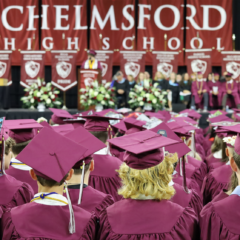 The graduates of Chelmsford High School's Class of 2026 take in the ceremony on June 6, 2026.