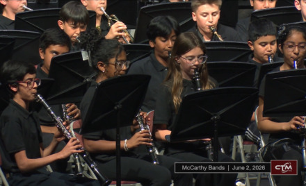 The McCarthy Middle School Band held its Spring Concert in the Carl J. Rondina Performing Arts Center at Chelmsford High School on Tuesday, June 2, 2026.