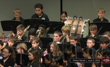 The Parker Middle School Band performs its Spring 2026 Concert on Wednesday, June 3, 2026.