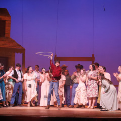Chelmsford High School junior Adam Pinto, center, has been nominated for an METG Award for Best Performance - Male Supporting Role for his portrayal of Will Parker in the CHS Theatre Guild's production of "Oklahoma!"