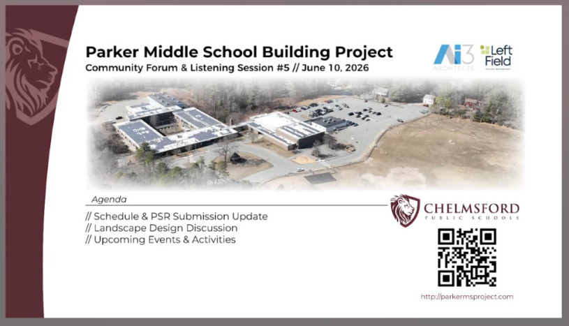 Parker Middle School Building Project Community Forum - June 10, 2026