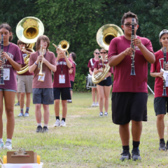 The Chelmsford High Marching Band performs during the 2026 preview show on Thursday, Aug. 27.