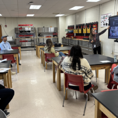 Parents and guardians of McCarthy Middle School 8th grade students attend a parent-curriculum night open house on Tuesday, Sept. 22, 2026.